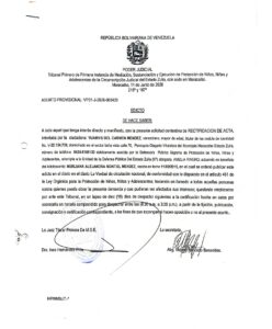 Edicto Asunto Provisional VP31-J-2026-003429