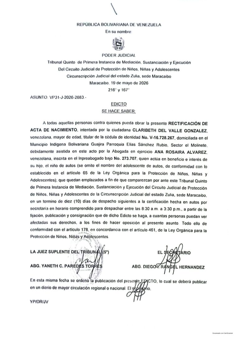 Edicto VP31-J-2026-2683
