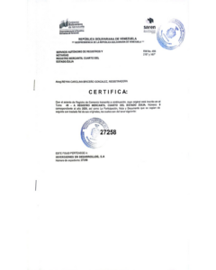 Registro Mercantil Inversiones en Desarrollos, S.A Expediente 27258