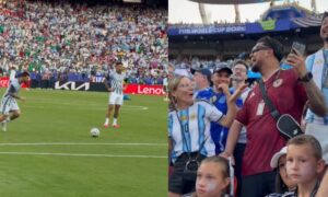 Venezolano “está bendecido” tras recibir pelotazo de Lionel Messi