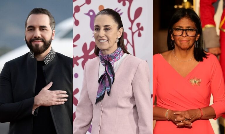 Bukele y Sheinbaum vuelven a liderar aprobación en Latinoamérica y Delcy Rodríguez cae al último lugar
