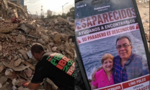 Hombre busca entre los escombros de La Guaira las últimas memorias de sus padres fallecidos