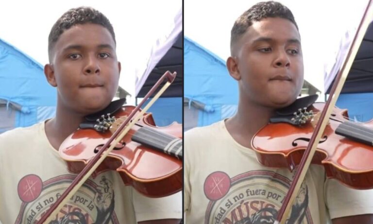 Joven sobreviviente de La Guaira toca “Amor y control” de Rubén Blades con su violín