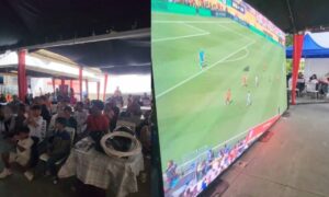 Damnificados en La Guaira se congregan en las calles para ver la final del Mundial