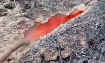 Fenómeno geológico en Táchira alerta a la población por grietas que emanan fuego