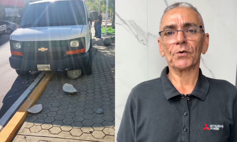 Retienen camioneta que chocó contra la plaza Jóvito Villalba