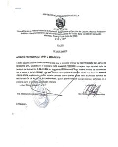 Edicto Asunto Provisional VP31-J-2026-003878