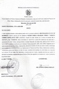 Edicto Asunto Provisional VP31-J-2026-3980