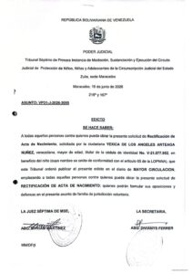 Edicto Asunto VP31-J-2026-3055