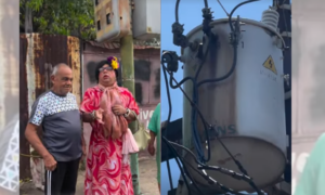 Alertan riesgo por transformador que bota aceite en la calle Soledad