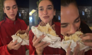 “Desayuno de campeones”: Dua Lipa sorprende al degustar una arepa “estilo Falcón”