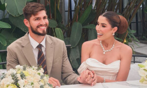 Gabriela de la Cruz se casa por el civil con el futbolista Diego Osio