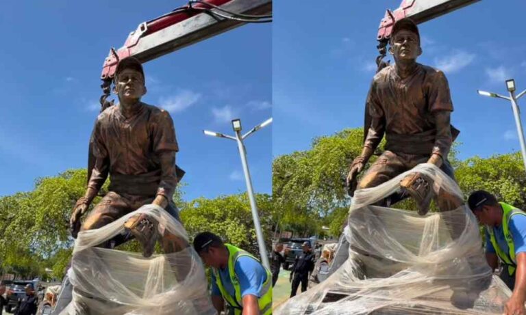 Instalan estatua en homenaje a Luis Aparicio en su natal Santa Lucía