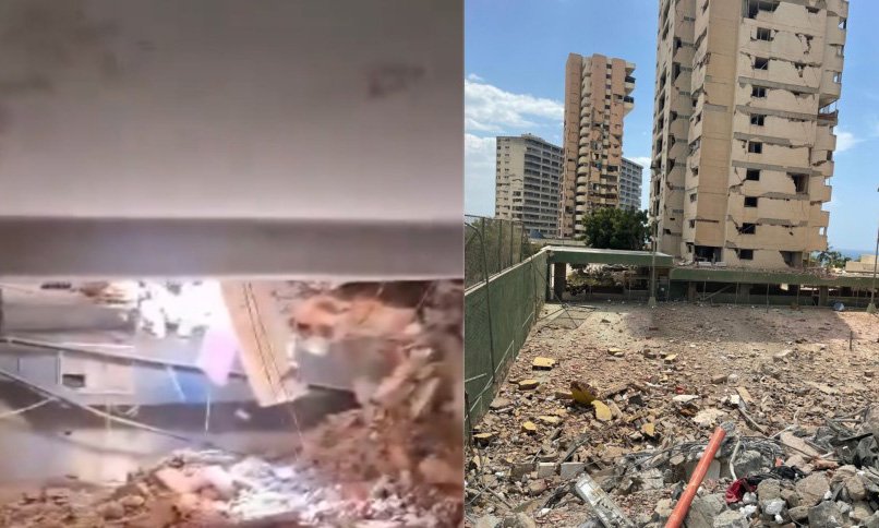 Vecinos de Los Dos Delfines denuncian daños tras demolición de torre en La Guaira