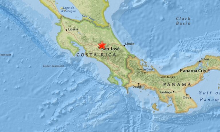 Un sismo de magnitud 5 y réplicas sacuden Costa Rica sin daños