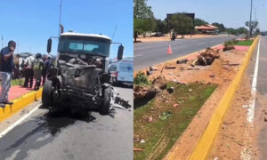 Gandola pierde el control en la C1 e impacta contra casi 100 metros de la isla