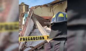 Colapsa en Belloso una vivienda en estado de abandono