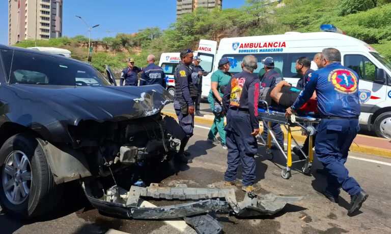 Reportan triple choque en la avenida El Milagro de Maracaibo