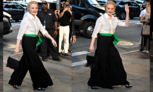 Carolina Herrera deslumbra a sus 87 años con un andar elegante sobre tacones de aguja
