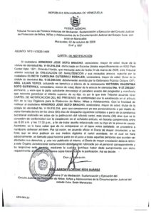Cartel de Notificación Asunto VP31-V2026-1499