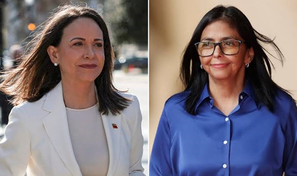 Trump opina que serían “interesantes” unas elecciones entre Delcy Rodríguez y Machado
