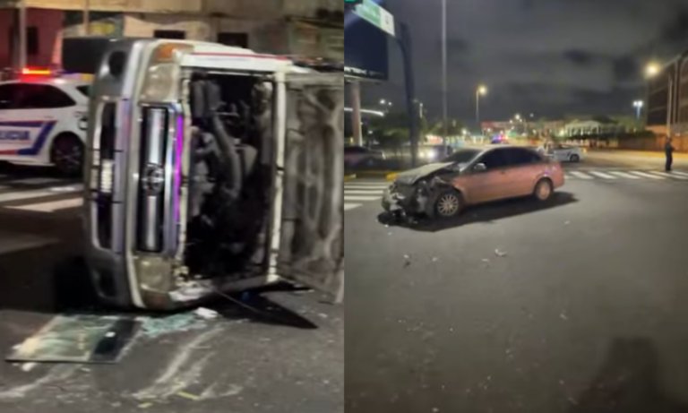 Choque entre ambulancia y vehículo particular cerca de la Urbe deja al menos 2 heridos
