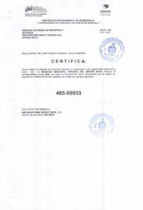 Registro Mercantil Air Solutions Group 2024, C.A Expediente Nro 485-58933